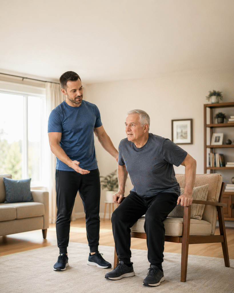 Rebuild strength at home after illness, injury, or surgery — for adults cleared to train. Serving Brantford, Paris, St. George, and Burford.